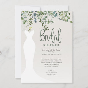 Invitation Fête de mariage avec décoration botanique à l'aqua