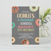 Invitation Fête de mariage avec des donuts pour un anniversai (Debout devant)