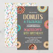 Invitation Fête de mariage avec des donuts pour un anniversai (Devant / Derrière)