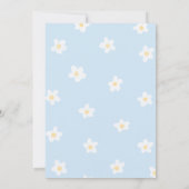 Invitation Fête de mariage avec des fleurs bleues (Dos)