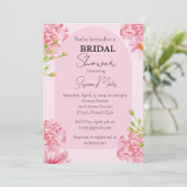 Invitation Fête de mariage avec des fleurs roses (Debout devant)