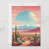 Invitation Fête de Mariage avec des Plantes Succulentes de Ca (Dos)