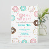 Invitation Fête de Mariage avec Donuts 'Donut Mind If I Do' (Debout devant)