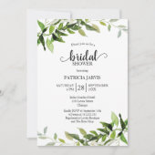 Invitation Fête de mariage avec feuillage d'eucalyptus verdoy (Devant)