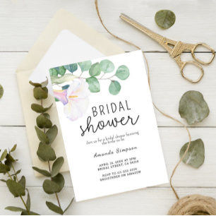 Invitation Fête de mariage avec fleur de calla et eucalyptus