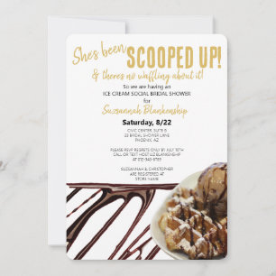 Invitation Fête de mariage avec une boule de glace au chocola
