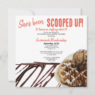 Invitation Fête de mariage avec une boule de glace au chocola