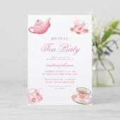 Invitation Fête de mariage Baby Shower Rose pâle (Debout devant)