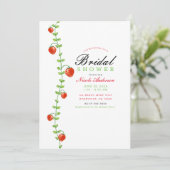 Invitation Fête de mariage baies rouges de la vigne de fraise (Debout devant)