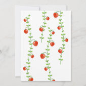 Invitation Fête de mariage baies rouges de la vigne de fraise (Dos)