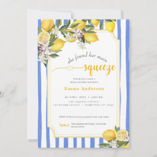 Invitation Fête de mariage Blue Lemon Main Squeeze