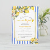 Invitation Fête de mariage Blue Lemon Main Squeeze (Debout devant)
