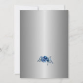 Invitation Fête de mariage Blue Petals of Love (Dos)