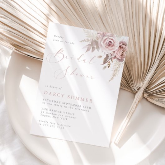 Invitation Fête de mariage Blush Bloom