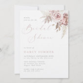 Invitation Fête de mariage Blush Bloom (Devant)