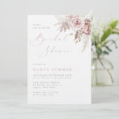 Invitation Fête de mariage Blush Bloom (Debout devant)