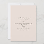 Invitation Fête de mariage Blush Floral & Eucalyptus (Dos)