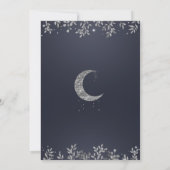 Invitation Fête de mariage botanique Blue Silver Moon (Dos)