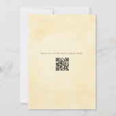 Invitation Fête de mariage botanique Love in Bloom avec code (Dos)