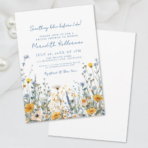 Invitation Fête de mariage botanique sauvage bleu