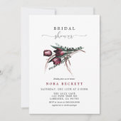 Invitation Fête de mariage Burgundy Flower Bunch (Devant)