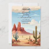 Invitation Fête de mariage Cactus du désert (Devant)