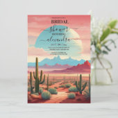 Invitation Fête de Mariage Cactus et Succulentes du Désert (Debout devant)