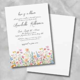 Invitation Fête de mariage champêtre aux couleurs vives et bo