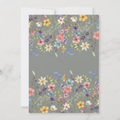 Invitation Fête de mariage champêtre avec des fleurs sauvages (Dos)