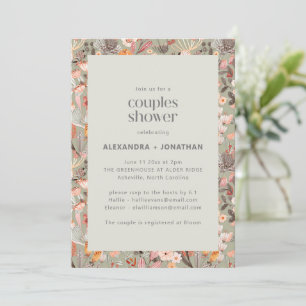 Invitation Fête de mariage champêtre avec sauge et fleurs sau