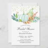 Invitation Fête de mariage champêtre Citrouille blanche Autom (Devant)
