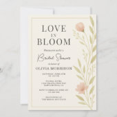 Invitation Fête de mariage champêtre Code QR Fleurs des champ (Devant)