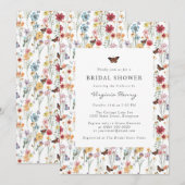 Invitation Fête de mariage champêtre colorée (Devant / Derrière)