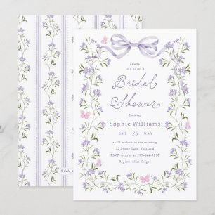 Invitation Fête de mariage champêtre Cottagecore aux fleurs s