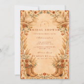 Invitation Fête de mariage champêtre Cowgirl (Devant)