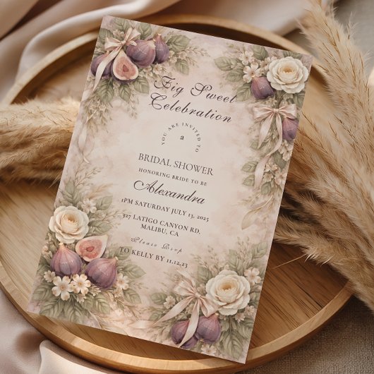 Invitation Fête de mariage champêtre de figues