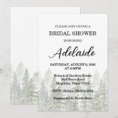 Invitation Fête de mariage champêtre en forêt verte (Devant / Derrière)