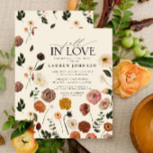 Invitation Fête de mariage champêtre en terre cuite automnale