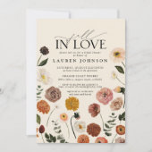 Invitation Fête de mariage champêtre en terre cuite automnale (Devant)