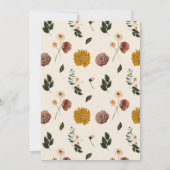 Invitation Fête de mariage champêtre en terre cuite automnale (Dos)