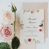 Invitation Fête de mariage champêtre et papillon