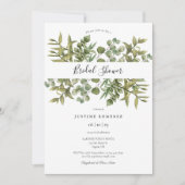 Invitation Fête de mariage champêtre Eucalyptus (Devant)