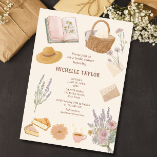 Invitation Fête de mariage champêtre fantaisiste florale esti