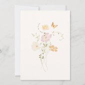 Invitation Fête de mariage champêtre Fleur d'amour en fleurs (Dos)