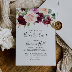 Invitation Fête de Mariage Champêtre Floral et Botanique