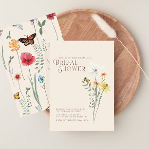 Invitation Fête de mariage champêtre florale aux marguerites