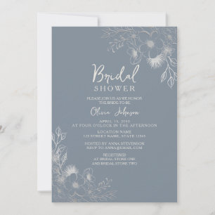 Invitation Fête de mariage champêtre Pervenche