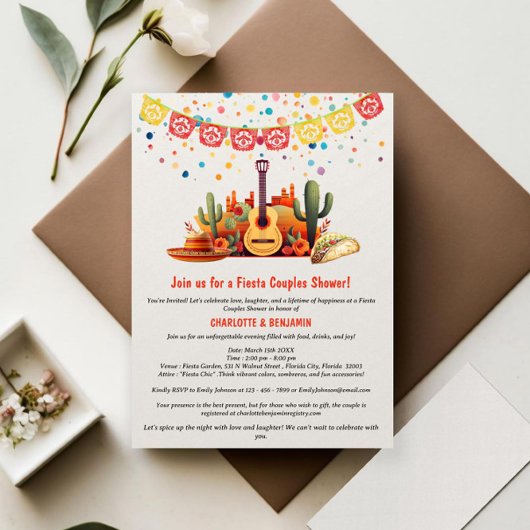 Invitation Fête de mariage champêtre pour couples