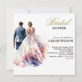 Invitation Fête de mariage champêtre rose bohème floral (Devant)