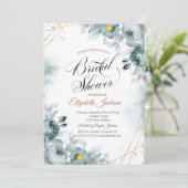 Invitation Fête de mariage Chic Green Roses (Debout devant)
